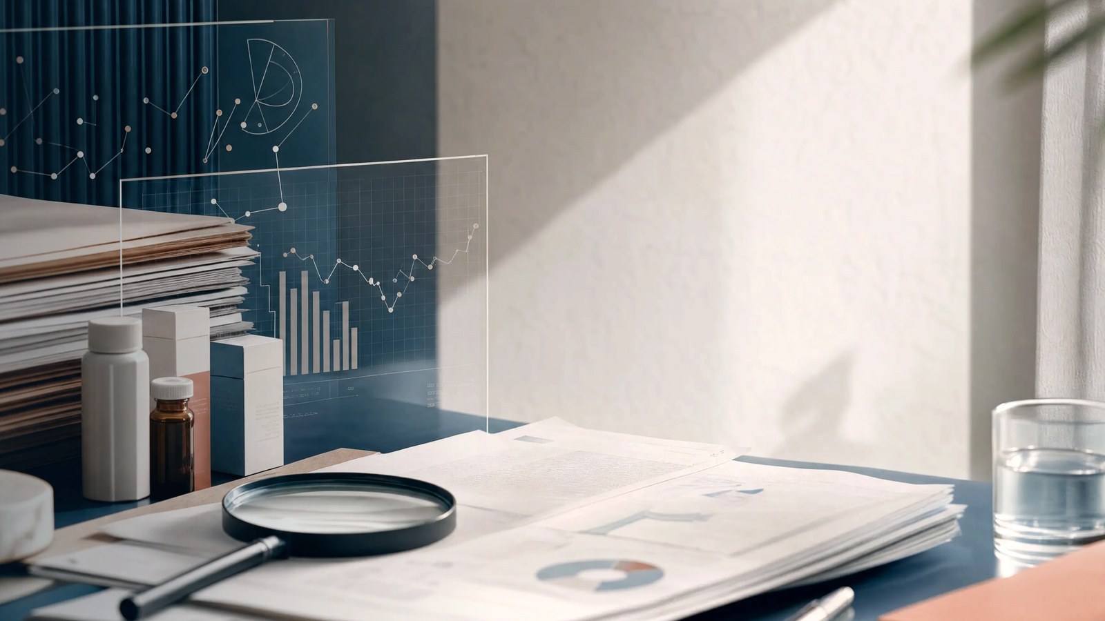 Generated editorial illustration of an accountable independent publisher workspace